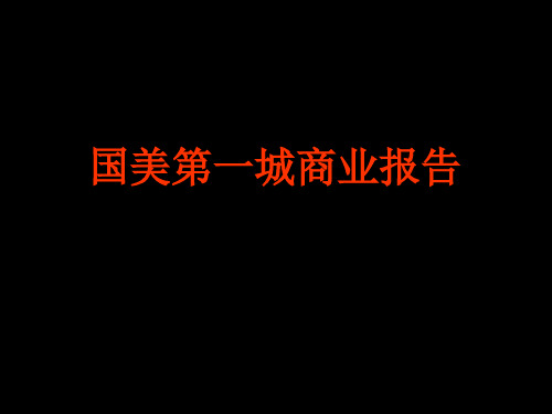 北京国美第一城商业项目招商策略报告82页