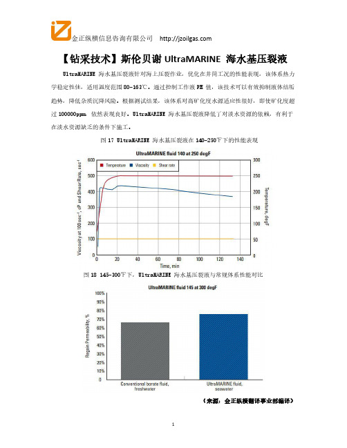 【钻采技术】斯伦贝谢UltraMARINE 海水基压裂液