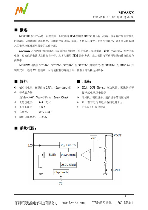 MD88XX系列升压芯片