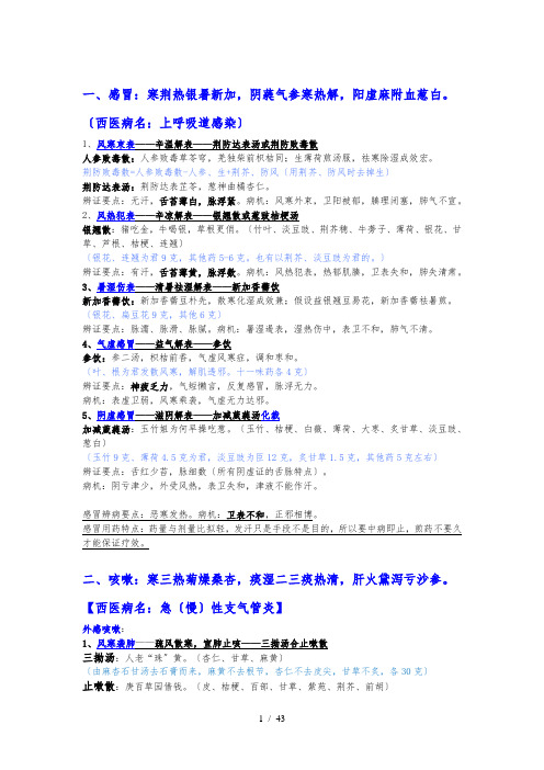 2021中医执业医师考试中医内科笔记