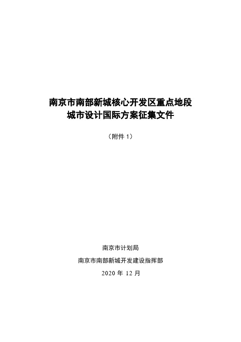 南京市南部新城核心开发区重点地段