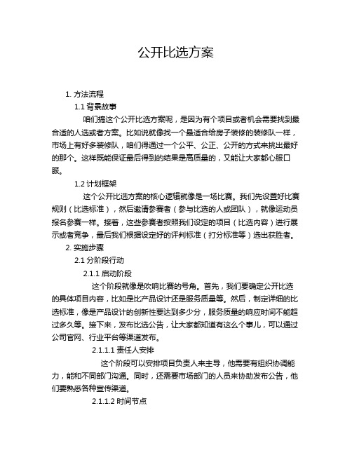 公开比选方案