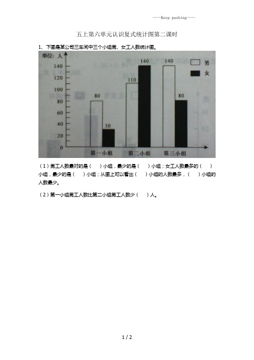 苏教版五年级数学上册6.2 认识复式条形统计图-课时练