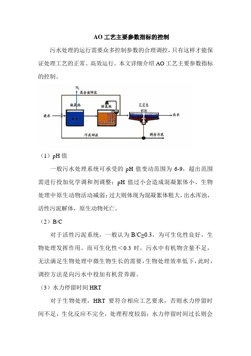 AO工艺主要参数指标的控制