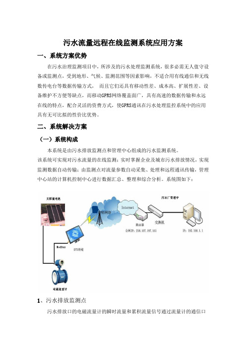 污水处理厂尾水管道流量计监控系统方案