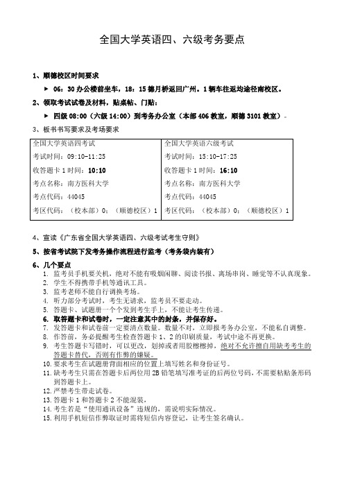 特别提示CET-4-南方医科大学教务处