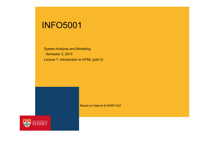 INFO5001_System Analysis & Modelling_2013 Semester 2_INFO_5001Week7_html