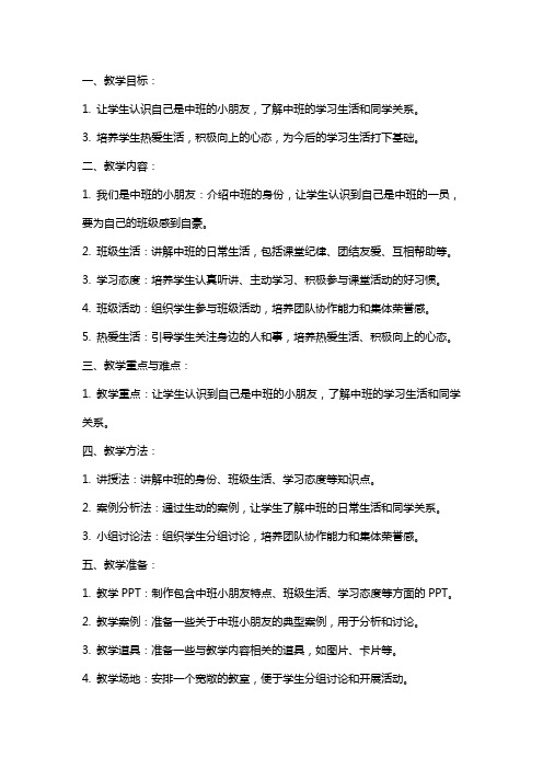 我们是中班的小朋友教案范文