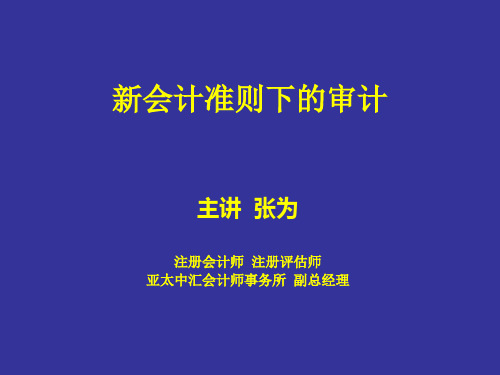 新会计准则介绍