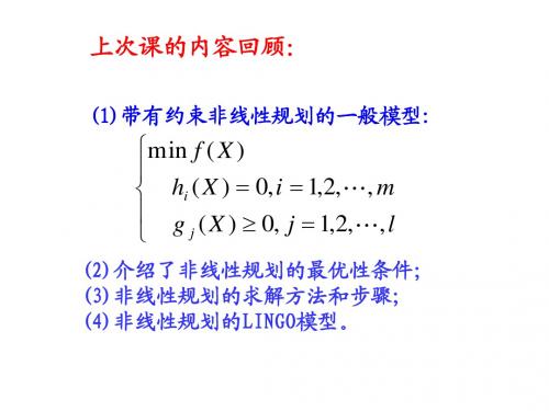 实验九 非线性规划