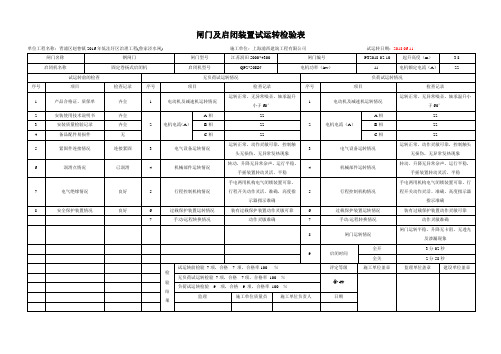 闸门调试记录