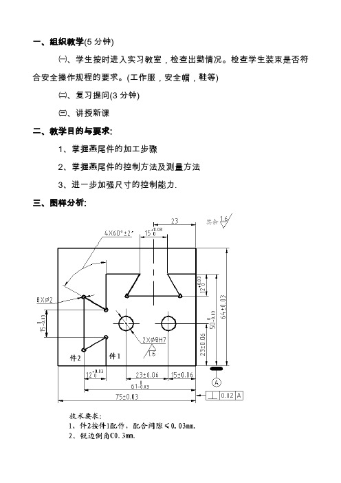 双燕尾镶配件