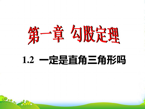 北师大八年级数学上册《一定是直角三角形吗》赛课课件(22张ppt)