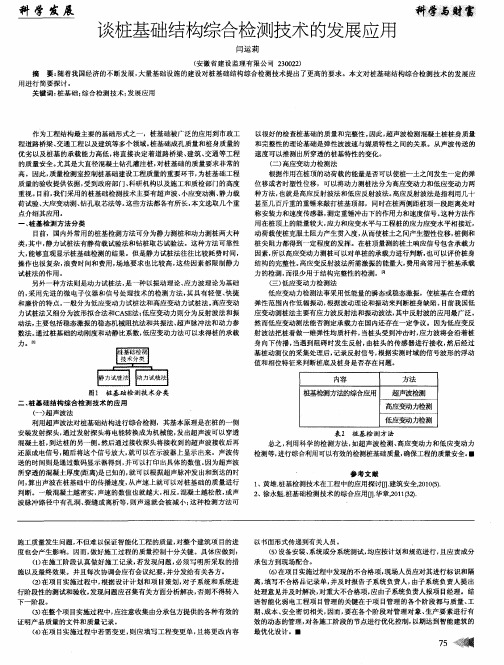 谈桩基础结构综合检测技术的发展应用