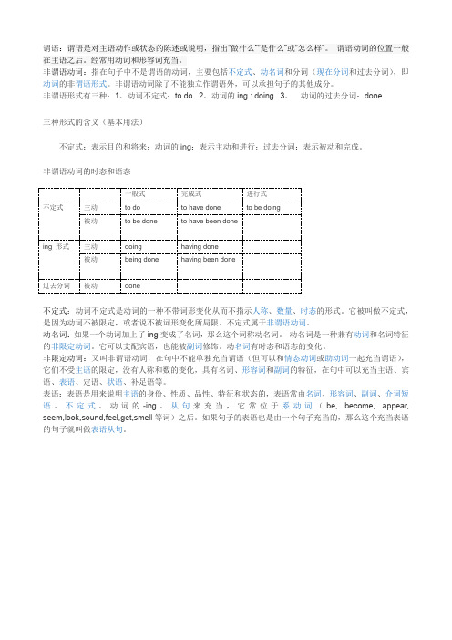 非谓语动词