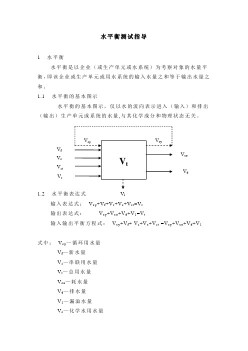 水平衡测算指导