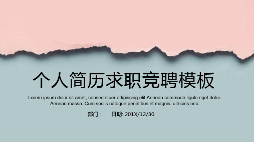 大气简约个人简历岗位竞聘PPT模板(89)