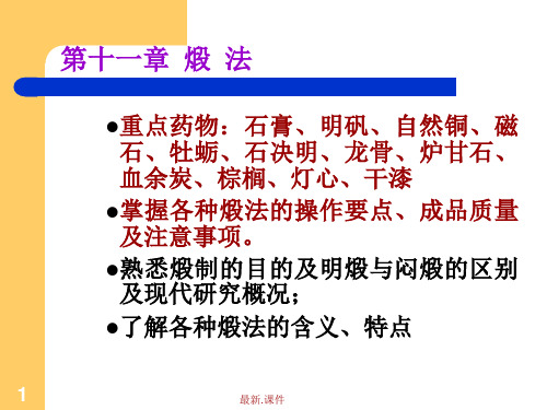 中药炮制 煅法培训资料.ppt