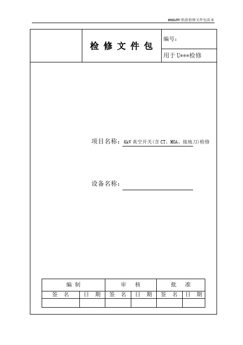 6kV真空开关检修文件包资料