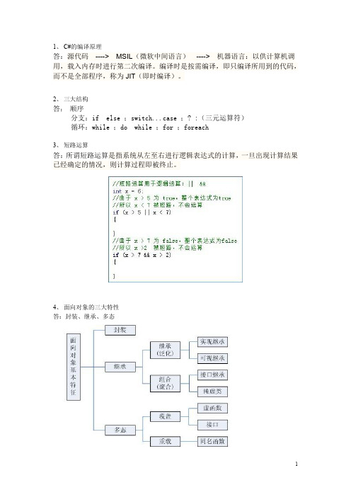 3[科大讯飞] C#基础复习资料