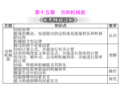 (人教版)2013年中考物理二轮专题复习课件：功、功率