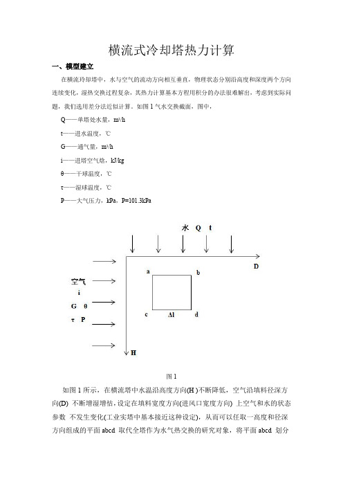 横流式冷却塔热力计