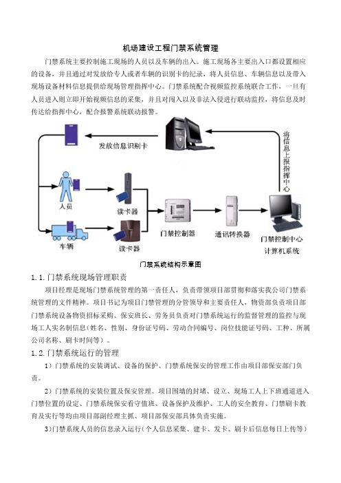 机场建设工程门禁系统管理