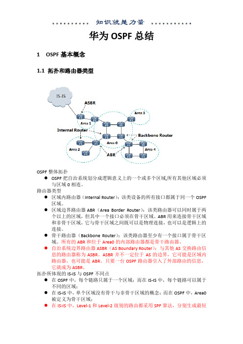 华为OSPF总结