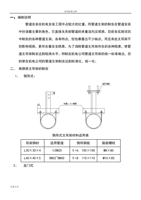 管道支架制作安装实用标准要求规范64201