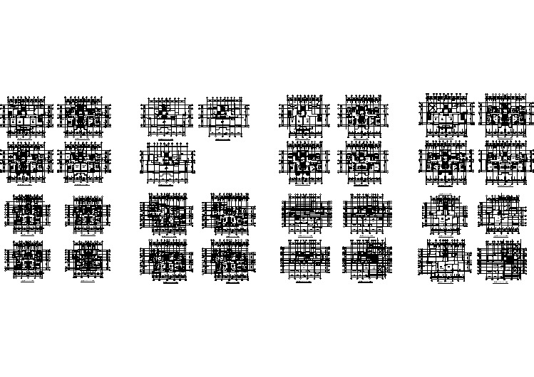 110-140平米左右经典三房户型设计CAD图纸（共30张）