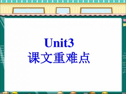 外研版英语八年级上册Module 6 Unit3 课文重难点(复习课件,附练习)