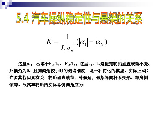 54汽车操纵稳定性与悬架-PowerPointPre