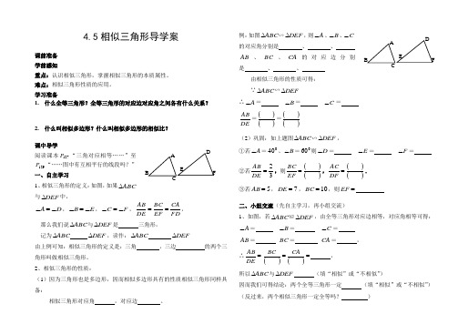 4.5相似三角形导学案