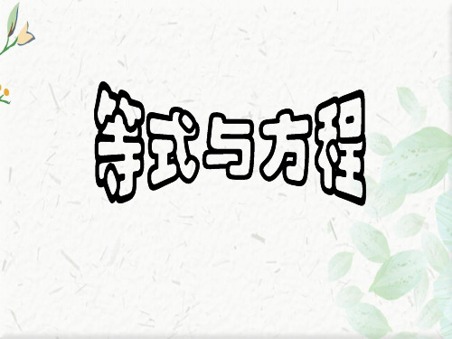 等式与方程ppt 下载