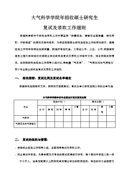 大气科学学院年招收硕士讨论生