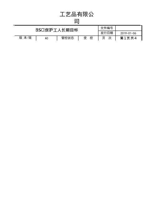 bsci保护工人长期目标(可编辑修改word版)