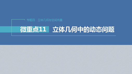 高考数学二轮复习重点题型立体几何中的动态问题