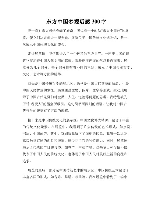 东方中国梦观后感300字