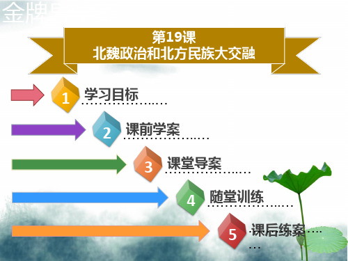 七年级历史上册第四单元三国两晋南北朝时期：政权分立与民族交融第19课北魏政治和北方民族大交融同步课件含