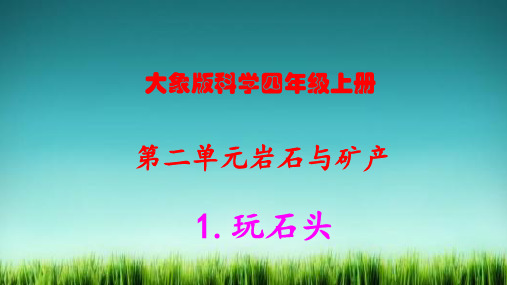 大象版科学四年级上册第二单元岩石与矿产全单元练习题及答案