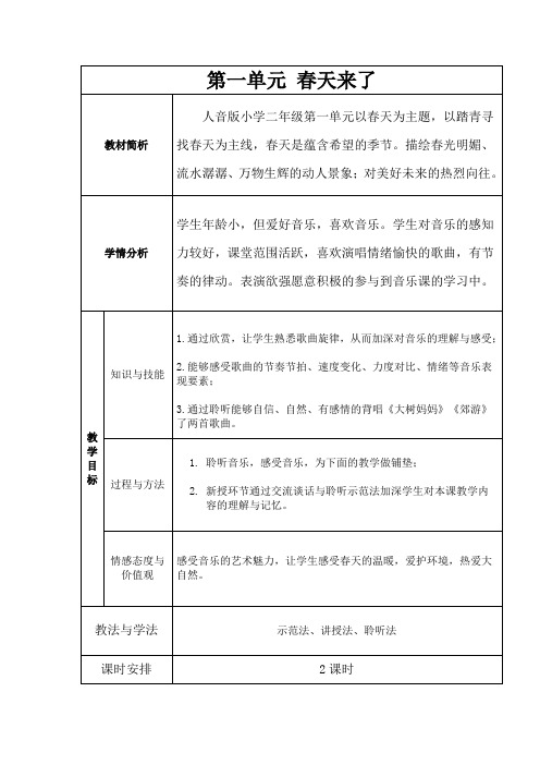 最新部编版人教版二年级语文上册1-6单位全部教案