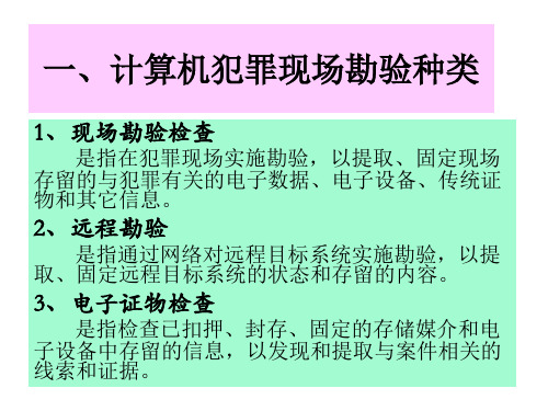 计算机犯罪现场勘验与电子证物检查教学课件