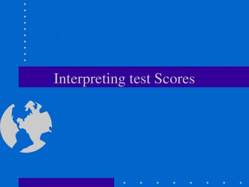 Interpreting scores