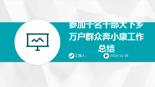 参加千名干部大下乡万户群众奔小康工作总结