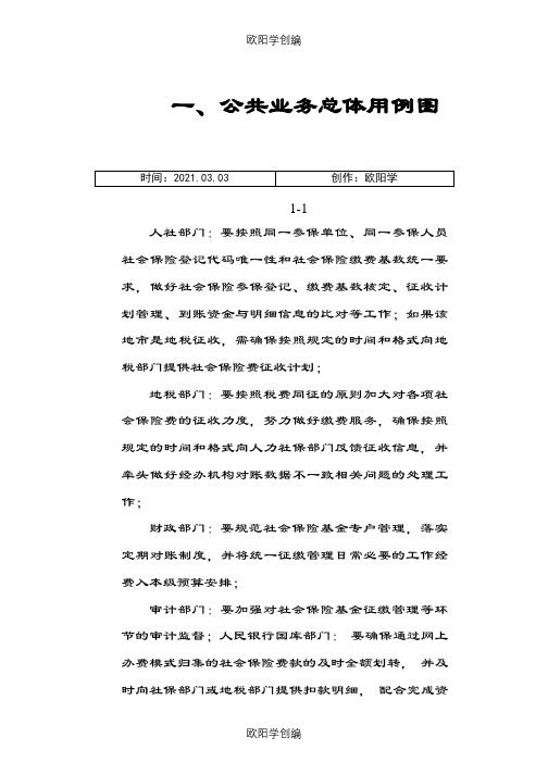 社保公共业务业务流程概述之欧阳学创编