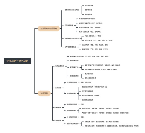 企业战略与财务战略(思维导图)