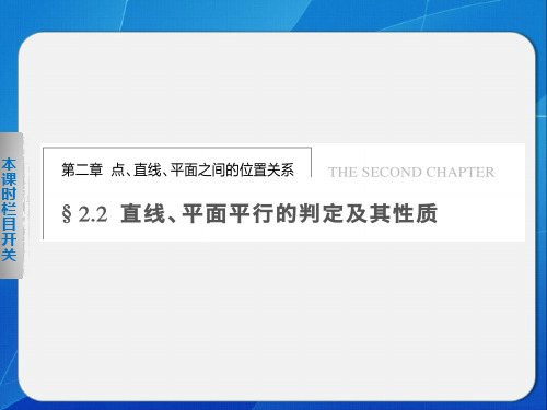 高中数学必修二：2.2.1直线、平面平行的判定课件