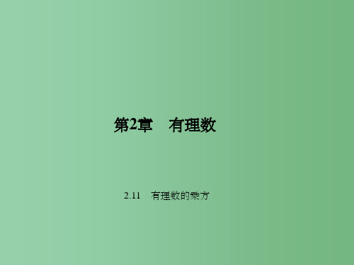 七年级数学上册 2.11 有理数的乘方习题课件 (新版)华东师大版