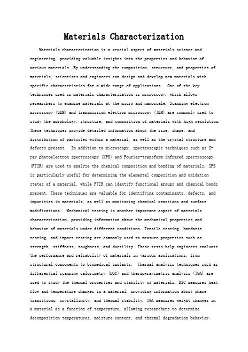 Materials Characterization