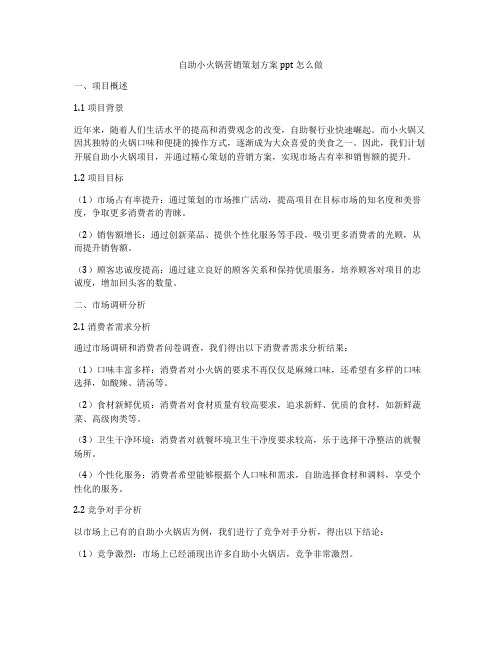 自助小火锅营销策划方案ppt怎么做